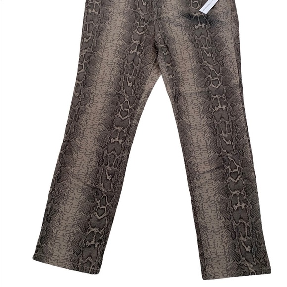 French Connection Python Chic Beige Crease Lightening Skinny Pants Size … - Picture 4 of 17